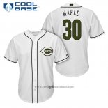 Maglia Baseball Uomo Cincinnati Reds 30 Tyler Mahle Bianco 2018 Alternato Cool Base