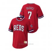 Maglia Baseball Uomo Cincinnati Reds Eugenio Suarez Cooperstown Collection Rosso