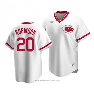 Maglia Baseball Uomo Cincinnati Reds Frank Robinson Cooperstown Collection Primera Bianco