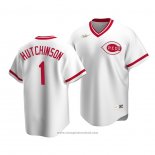 Maglia Baseball Uomo Cincinnati Reds Fred Hutchinson Cooperstown Collection Primera Bianco
