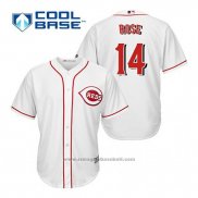 Maglia Baseball Uomo Cincinnati Reds Pete Rose 14 Bianco Home Cool Base