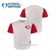 Maglia Baseball Uomo Cincinnati Reds Throwback 1995 Cool Base Bianco Rosso