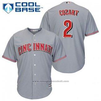 Maglia Baseball Uomo Cincinnati Reds Zack Cozart 2 Grigio Cool Base