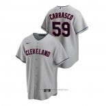 Maglia Baseball Uomo Cleveland Indians Carlos Carrasco Road Replica Grigio