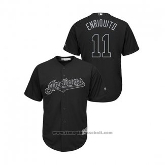 Maglia Baseball Uomo Cleveland Indians Jose Ramirez 2019 Players Weekend Enriquito Replica Nero