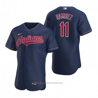 Maglia Baseball Uomo Cleveland Indians Jose Ramirez Autentico Alternato 2020 Blu