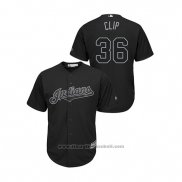 Maglia Baseball Uomo Cleveland Indians Tyler Clippard 2019 Players Weekend Clip Replica Nero
