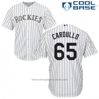 Maglia Baseball Uomo Colorado 65 Stephen Cardullo Bianco Cool Base