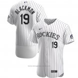 Maglia Baseball Uomo Colorado Rockies Charlie Blackmon Primera Autentico Bianco