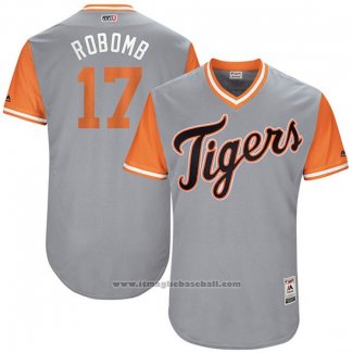 Maglia Baseball Uomo Detroit Tigers 2017 Little League World Series Andrew Romine Grigio