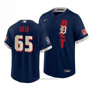 Maglia Baseball Uomo Detroit Tigers Gregory Soto 2021 All Star Replica Blu