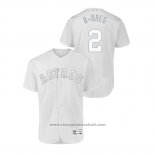 Maglia Baseball Uomo Houston Astros Alex Bregman 2019 Players Weekend Autentico Bianco