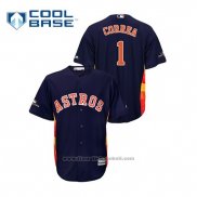 Maglia Baseball Uomo Houston Astros Carlos Correa Cool Base Blu