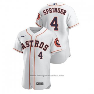 Maglia Baseball Uomo Houston Astros George Springer Autentico Bianco