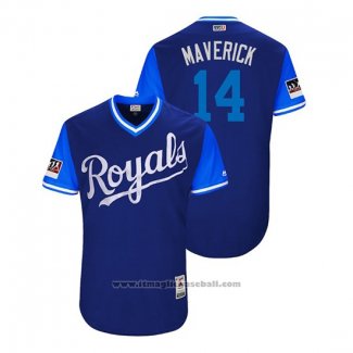 Maglia Baseball Uomo Kansas City Royals Brett Phillips 2018 LLWS Players Weekend Maverick Blu