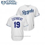 Maglia Baseball Uomo Kansas City Royals Cheslor Cuthbert Cool Base Home Bianco