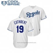 Maglia Baseball Uomo Kansas City Royals Cheslor Cuthbert Cool Base Home Bianco