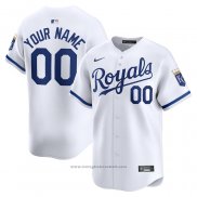 Maglia Baseball Uomo Kansas City Royals Home Limited Personalizzate Bianco