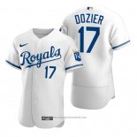 Maglia Baseball Uomo Kansas City Royals Hunter Dozier 2022 Autentico Bianco