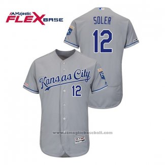 Maglia Baseball Uomo Kansas City Royals Jorge Soler Flex Base Grigio