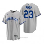 Maglia Baseball Uomo Kansas City Royals Mike Minor Replica Road Grigio