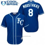 Maglia Baseball Uomo Kansas City Royals Mike Moustakas 8 Blu Alternato Cool Base