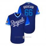 Maglia Baseball Uomo Kansas City Royals Ryan O'hearn 2018 LLWS Players Weekend Brohearn Blu