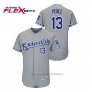 Maglia Baseball Uomo Kansas City Royals Salvador Perez Flex Base Grigio