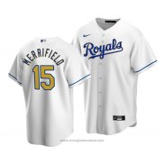 Maglia Baseball Uomo Kansas City Royals Whit Merrifield Replica Cool Base Primera Bianco