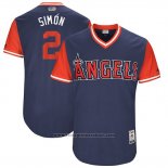 Maglia Baseball Uomo Los Angeles Angels 2017 Little League World Series Andrelton Simmons Blu