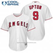 Maglia Baseball Uomo Los Angeles Angels 9 Justin Upton Bianco Home Giocatore Cool Base