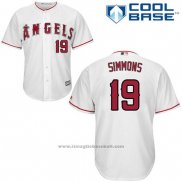 Maglia Baseball Uomo Los Angeles Angels Andrelton Simmons Bianco Cool Base Autentico