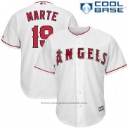 Maglia Baseball Uomo Los Angeles Angels Jefry Marte Bianco Cool Base