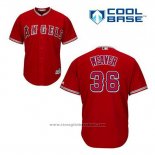 Maglia Baseball Uomo Los Angeles Angels Jerojo Weaver 36 Rosso Alternato Cool Base