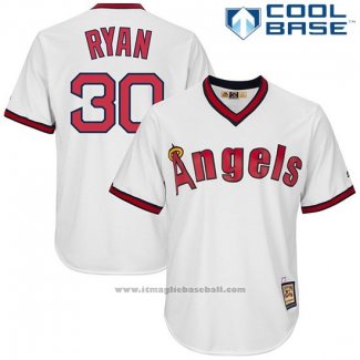 Maglia Baseball Uomo Los Angeles Angels Nolan Ryan Bianco Cool Base