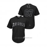 Maglia Baseball Uomo Los Angeles Angels Taylor Cole 2019 Players Weekend T.c. Replica Nero
