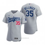 Maglia Baseball Uomo Los Angeles Dodgers Cody Bellinger Autentico 2020 Alternato Grigio