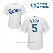 Maglia Baseball Uomo Los Angeles Dodgers Corey Seager 5 Bianco Home Cool Base