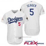 Maglia Baseball Uomo Los Angeles Dodgers Corey Seager Bianco 2017 All Star Flex Base