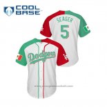 Maglia Baseball Uomo Los Angeles Dodgers Corey Seager Mexican Heritage Night Cool Base Bianco
