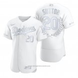 Maglia Baseball Uomo Los Angeles Dodgers Don Sutton Awards Collection Retirement Bianco
