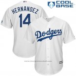 Maglia Baseball Uomo Los Angeles Dodgers Enrique Hernandez Bianco Cool Base