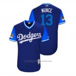 Maglia Baseball Uomo Los Angeles Dodgers Max Muncy 2018 LLWS Players Weekend Munce Blu