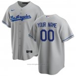 Maglia Baseball Uomo Los Angeles Dodgers Road Replica Personalizzate Grigio