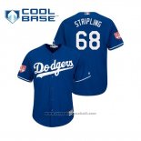 Maglia Baseball Uomo Los Angeles Dodgers Ross Stripling Cool Base Allenamento Primaverile 2019 Blu