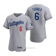 Maglia Baseball Uomo Los Angeles Dodgers Trea Turner Autentico Road Grigio