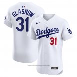 Maglia Baseball Uomo Los Angeles Dodgers Tyler Glasnow Home Elite Bianco