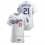 Maglia Baseball Uomo Los Angeles Dodgers Walker Buehler Autentico Bianco