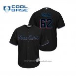 Maglia Baseball Uomo Miami Marlins Jose Urena Cool Base Alternato 2019 Nero