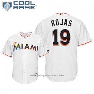 Maglia Baseball Uomo Miami Marlins Miguel Rojas Cool Base Home Bianco